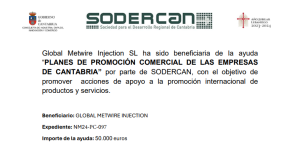 Planes de Promoción Comercial de las Empresas de Cantabria